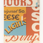 painting collage of neighborhood store signs