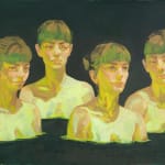 four women in dark water up to their breasts