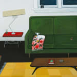 Painting by Angela Burson of.a living room