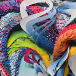 Crystal Wagner colorful abstract biomorphic paper sculpture