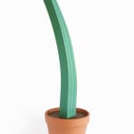 Jeff Canham wooden plant sculpture in a terra cotta pot