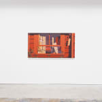 installation view of Adrian Kay Wong's exhibition "Same Time, Same Place," at Hashimoto Contemporary, San Francisco. The painting "Distance," at center.