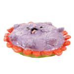 Katie Kimmel's ceramic sculpture of a purple yam with a face