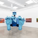 Installation image of at Hashimoto Contemporary Los Angeles of Wayne White's exhibition Jumping From Ice Floe to Ice Floe