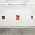 Installation view of artist Genevieve Cohn's exhibition "In Defense of Tenderness," at Hashimoto Contemporary, San Francisco. From left to right: "Offering 1," "Lessons in Weathering," and "Offering 2."