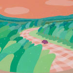Danym Kwon's painting of a vase with a landscape scene