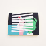 Mario Wagner colorful painting of figure and plant