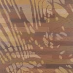 Natalia Juncadella painting of wood floor with cast shadows from plant