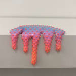 pink, orange, and purple blob sculpture
