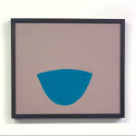Stuart Pittman's painting of a blue shape on a grey background