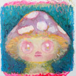 Painting of a figure with a mushroom head