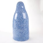Lorien Stern's ceramic sculpture of a blue ghost with white dots