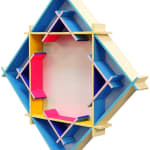 CHIAOZZA - side view of the wall sculpture "Triple Diamond."
