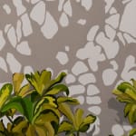 bottom (leafy detail) Natalia Juncadella painting of column, shadows, flowers and leaves