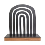 Scott Albrecht - iron sculpture, abstract looping form