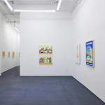 Photograph of Michael McGregor's paintings installed at the New York gallery space