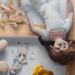 closeup detail of painting