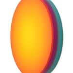 Jan Kaláb side view of bright orange circle