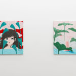 Installation view of Ivory Yeunmi Lee's paintings at Hashimoto Contemporary Los Angeles.