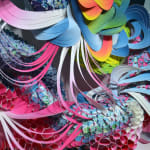 Crystal Wagner colorful abstract biomorphic paper sculpture
