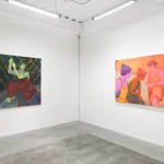 Installation view of artist Genevieve Cohn's exhibition "In Defense of Tenderness," at Hashimoto Contemporary, San Francisco. From left to right: "Sentinel of Small Things," and "What Can't Be Held."