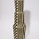 H. Bradley's vase with various patterns in black and white