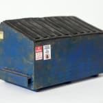 Drew Leshko miniature blue dumpster