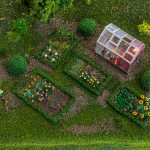 aerial view of artwork