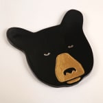 Lorein Stern - side view of the sculpture "Golden Black Bear".