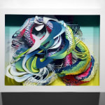 Crystal Wagner colorful abstract biomorphic paper sculpture