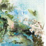 Detail image of Gregory Euclide's "The Extraction of Knowing" top right corner.
