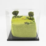 miniature of a person burying a body