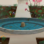 detail shot of an empty fountain