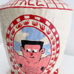 Christopher Gale large vase with man's crotch painted on the front