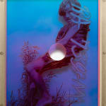 backside of translucent painting