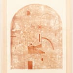 Madeleine Tonzi- Traced print ogf floating abstract landscape and shapes.