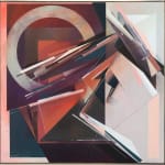 Geometric abstract painting by Augustine Kofie