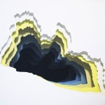 1010 abstract painting yellow detail