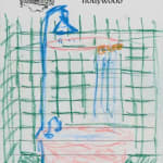 sketch of a bathtub in a bathroom done on hotel notepad paper