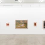 Installation image of Rachel Gregor's paintings at Hashimoto Contemporary Los Angeles
