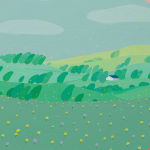 Danym Kwon's painting of a vase with a landscape scene