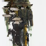 Gregory Euclide - mix media work of abstracted nature scene with a major color palette of green.