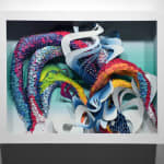 Crystal Wagner colorful abstract biomorphic paper sculpture