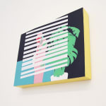 Mario Wagner colorful painting of figure and plant