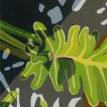Detail of Natalia Juncadella 'Buscando Sombra' green leaves and shadows