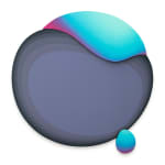 Jan Kaláb black gradient circle with melting cool gradient on the outside