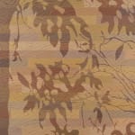 Natalia Juncadella painting of wood floor with cast shadows from plant
