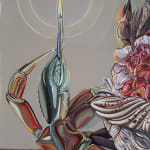 Sabrina Blocker's colorful still life painting of a crab