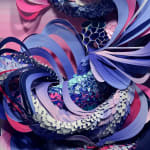 Crystal Wagner colorful biomorphic sculpture