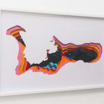 1010 abstract painting orange